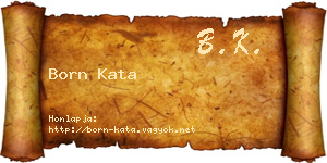 Born Kata névjegykártya